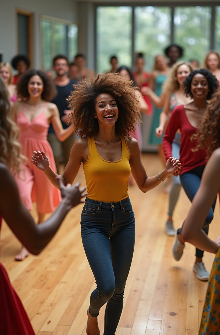 Kunstnerisk danser i bevægelse
